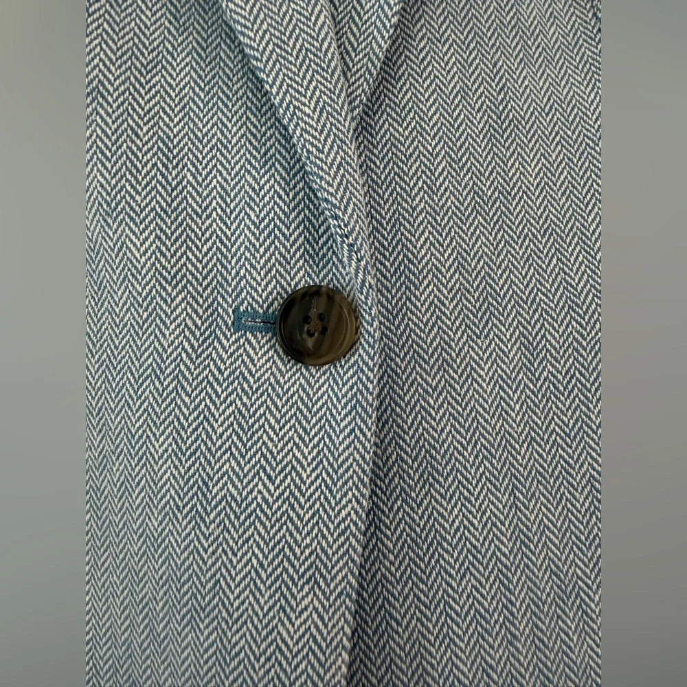 🔥NWT J. Crew Blue Herringbone Blazer - Picture 7 of 12